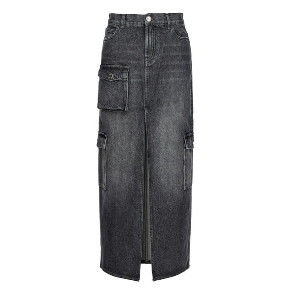 PINKO Black Cotton Skirt